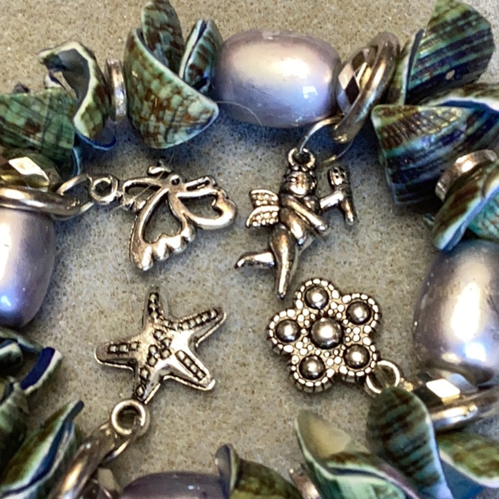 FINAL SALE PRICE 3 Piece Blue & Green Bracelet Set - Picture 7 of 8
